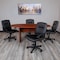 Flash Furniture Oval 35" W, 72" L, 29.5" H, Laminate Top, Red GC-TL1035-CHR-GG - alternate 1
